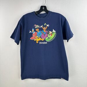 Hanes‎ Crewneck T-shirt Mens XL Blue Disneyland 2009 Short Sleeve Tee
